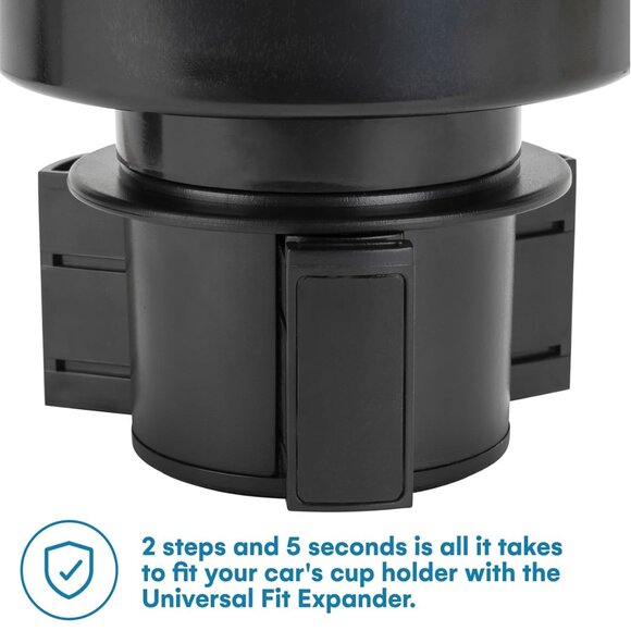 NWOT Black Cup Holder for Car - Expandable Adjustable Base & Portable - Picture 3 of 12